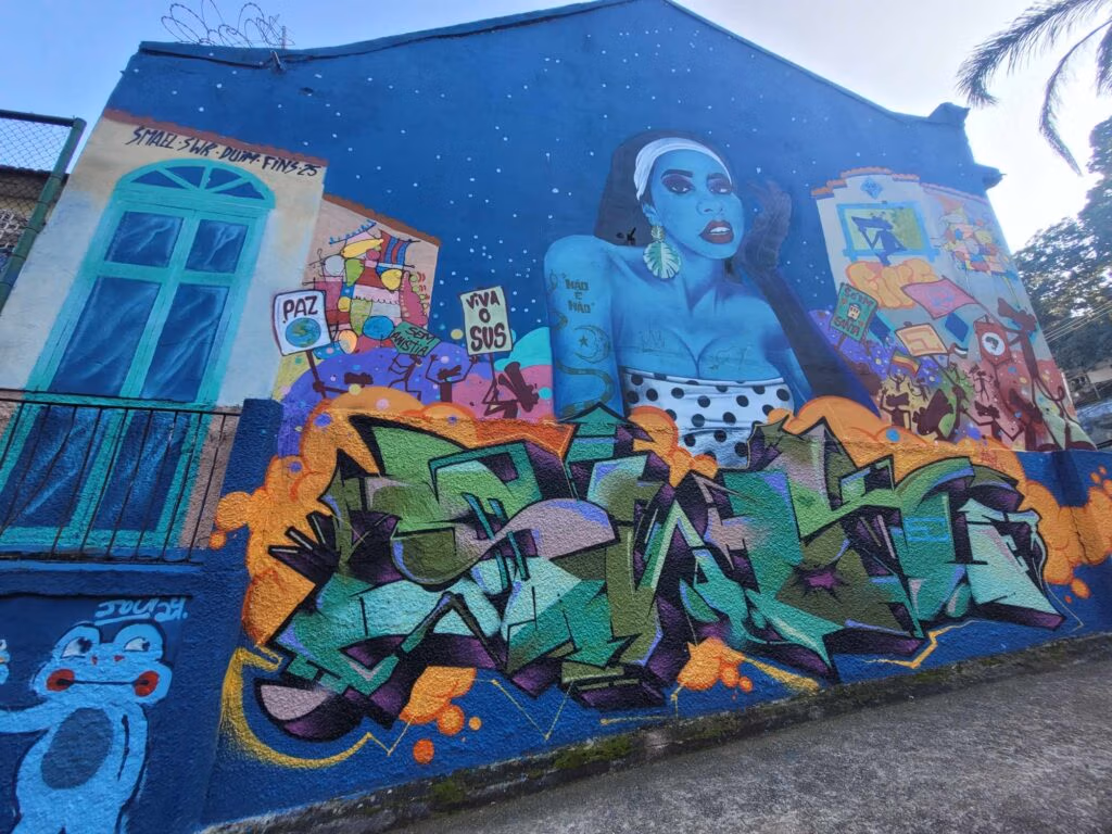 Rio street art tour exploring colorful graffiti and urban murals in Lapa and Santa Teresa with private guide