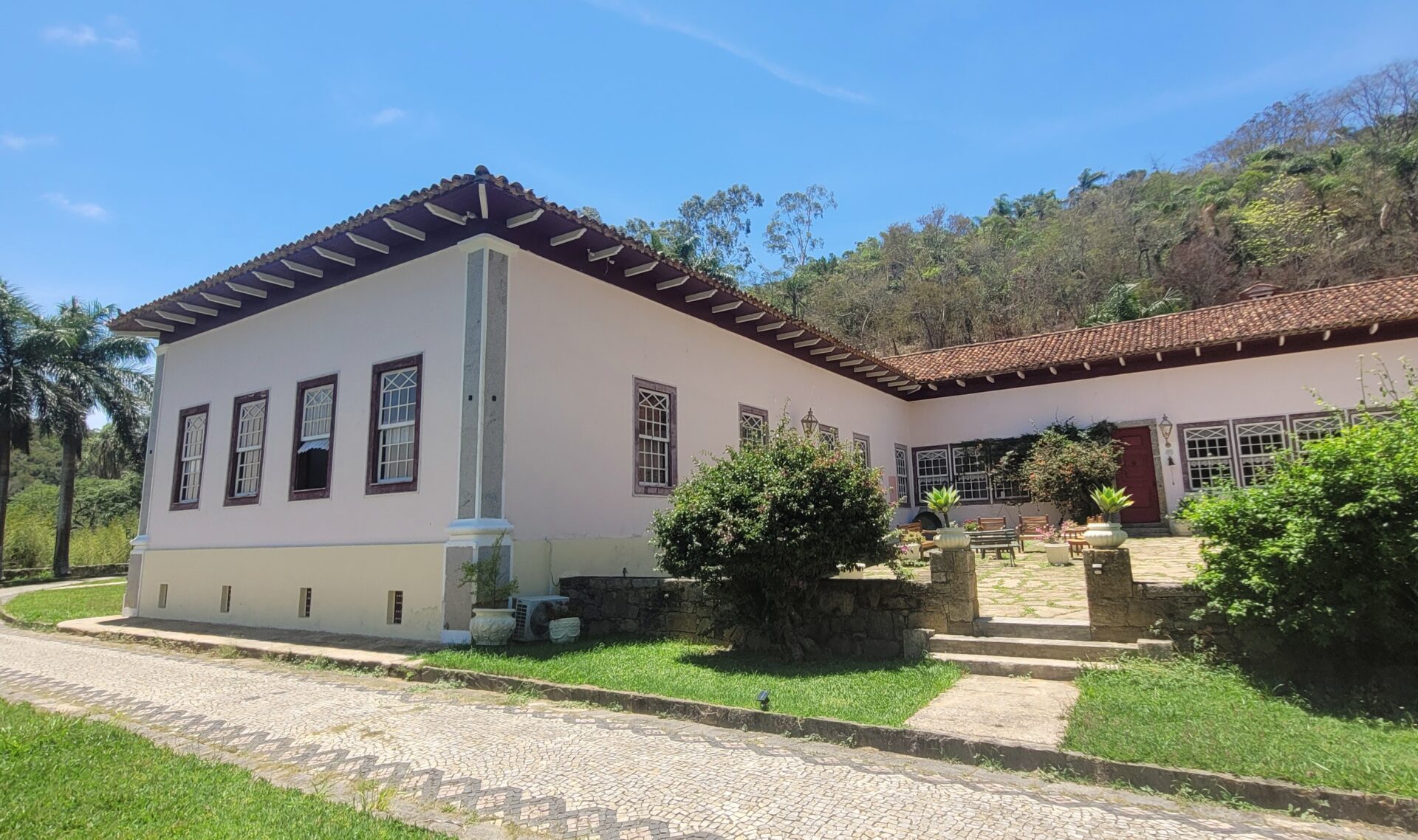 Historic 19th century coffee farm Fazenda Cachoeira Grande in Vassouras, Rio de Janeiro, Brazil with preserved colonial architecture