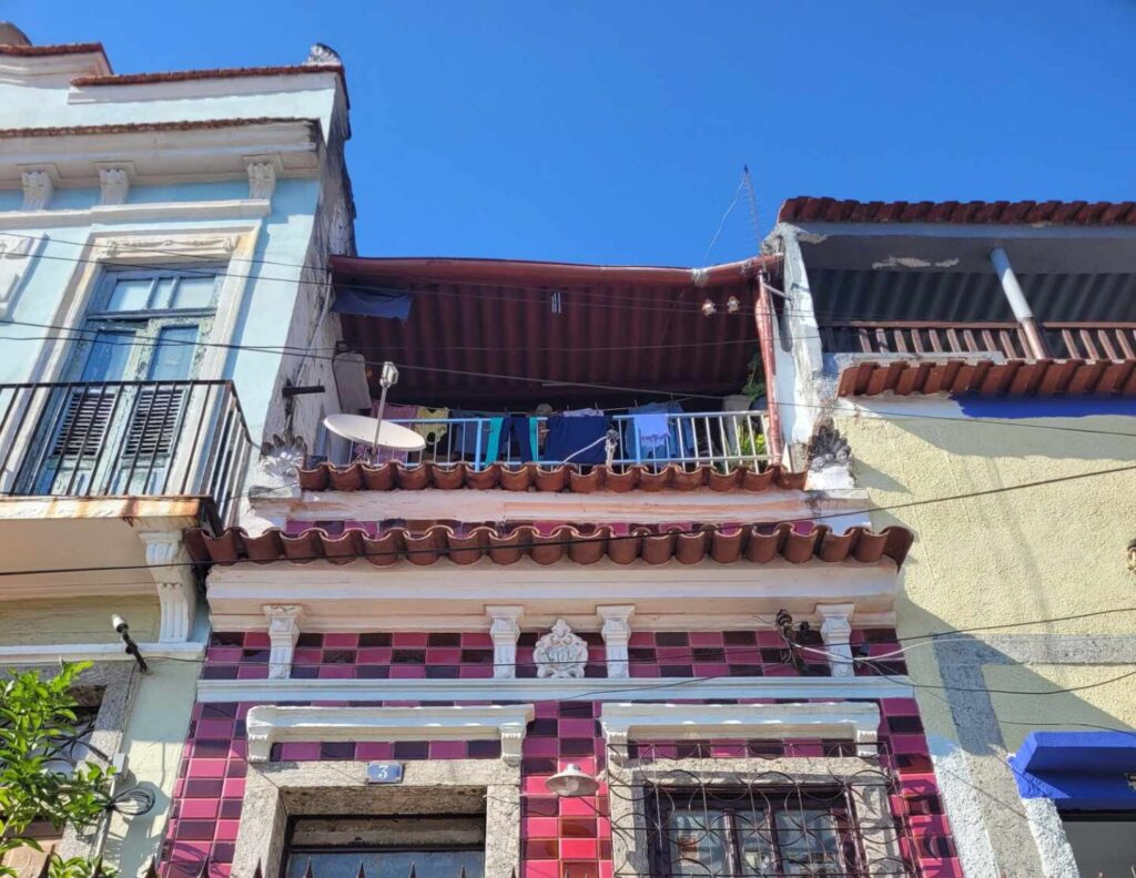 Colonial cobblestone streets of Morro da Conceição hill in Little Africa Rio, historic African heritage neighborhood with panoramic city views