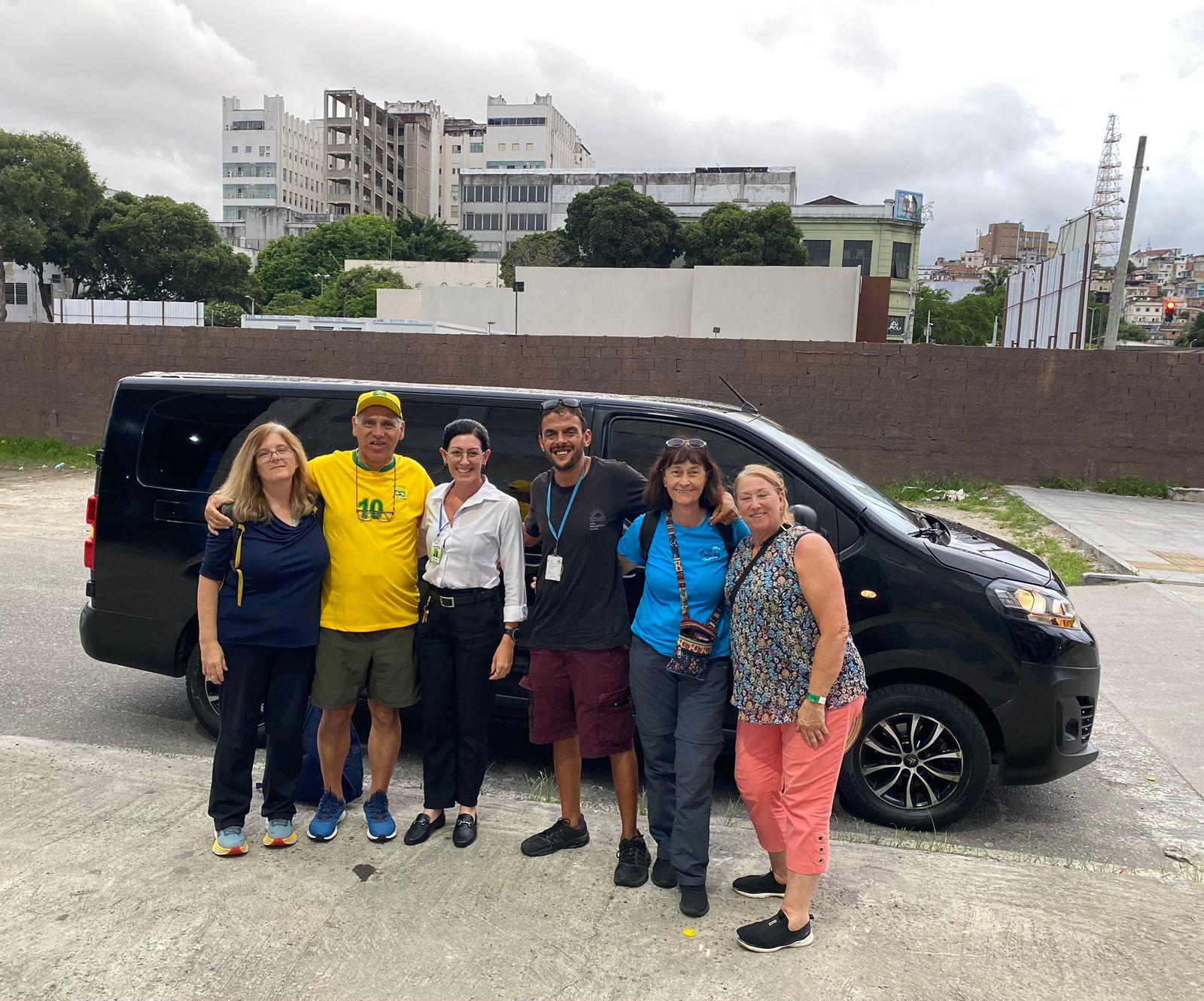 Small group of travelers enjoying personalized Rio de Janeiro tour with Rio Cultural Secrets, exploring iconic landmarks and local culture