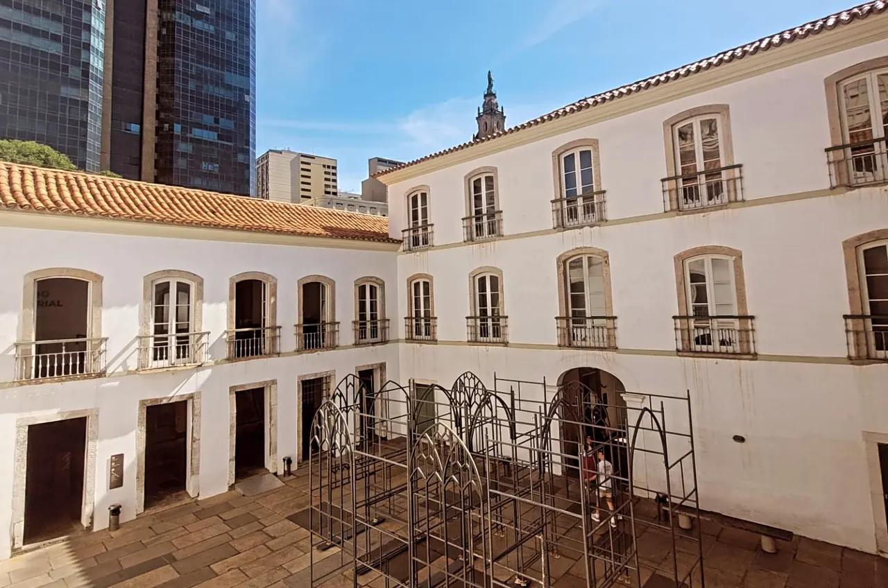 Inner courtyard of the Paço Imperial, an 18th-century colonial palace in downtown Rio de Janeiro