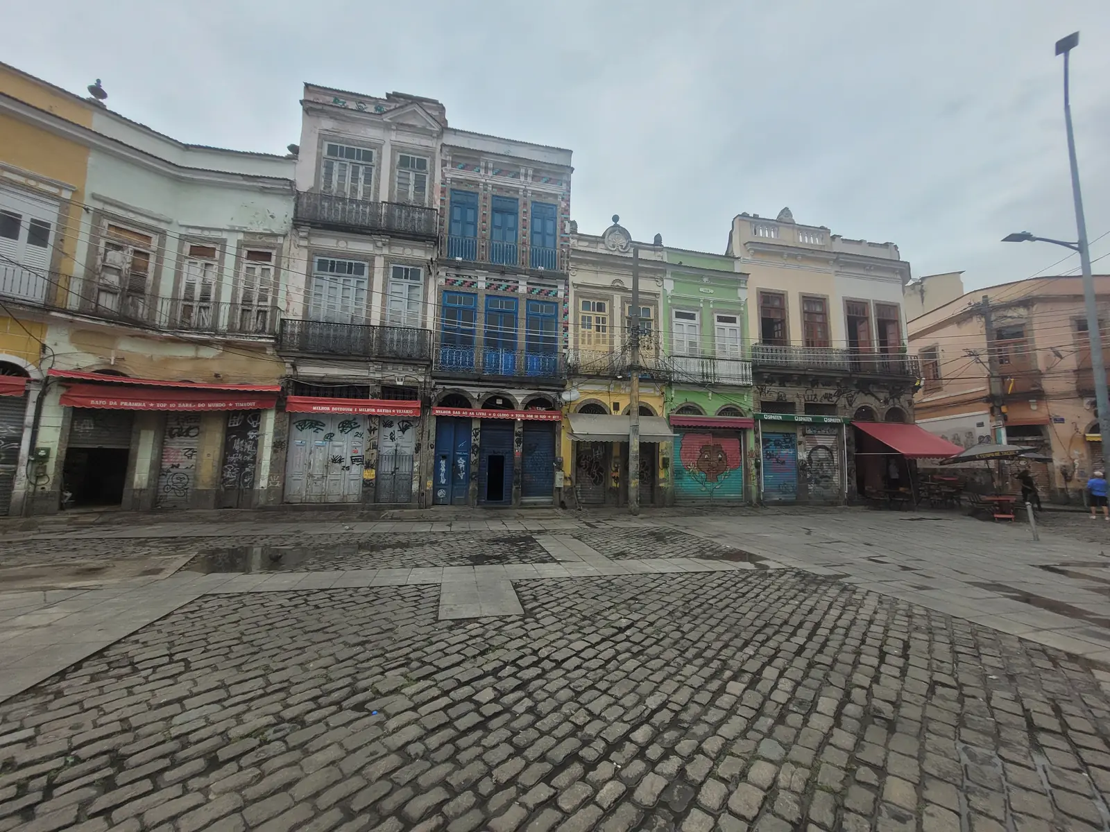 Colorful colonial townhouses at Largo da Prainha, next to Pedra do Sal in Rio's Little Africa